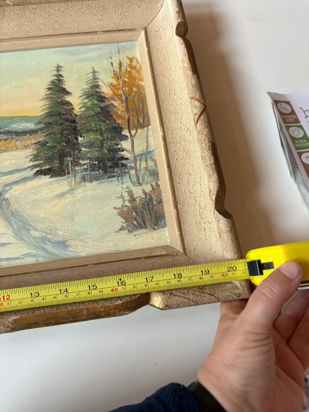 Framed Winter Landscape Painting by D. Leits - photo 2