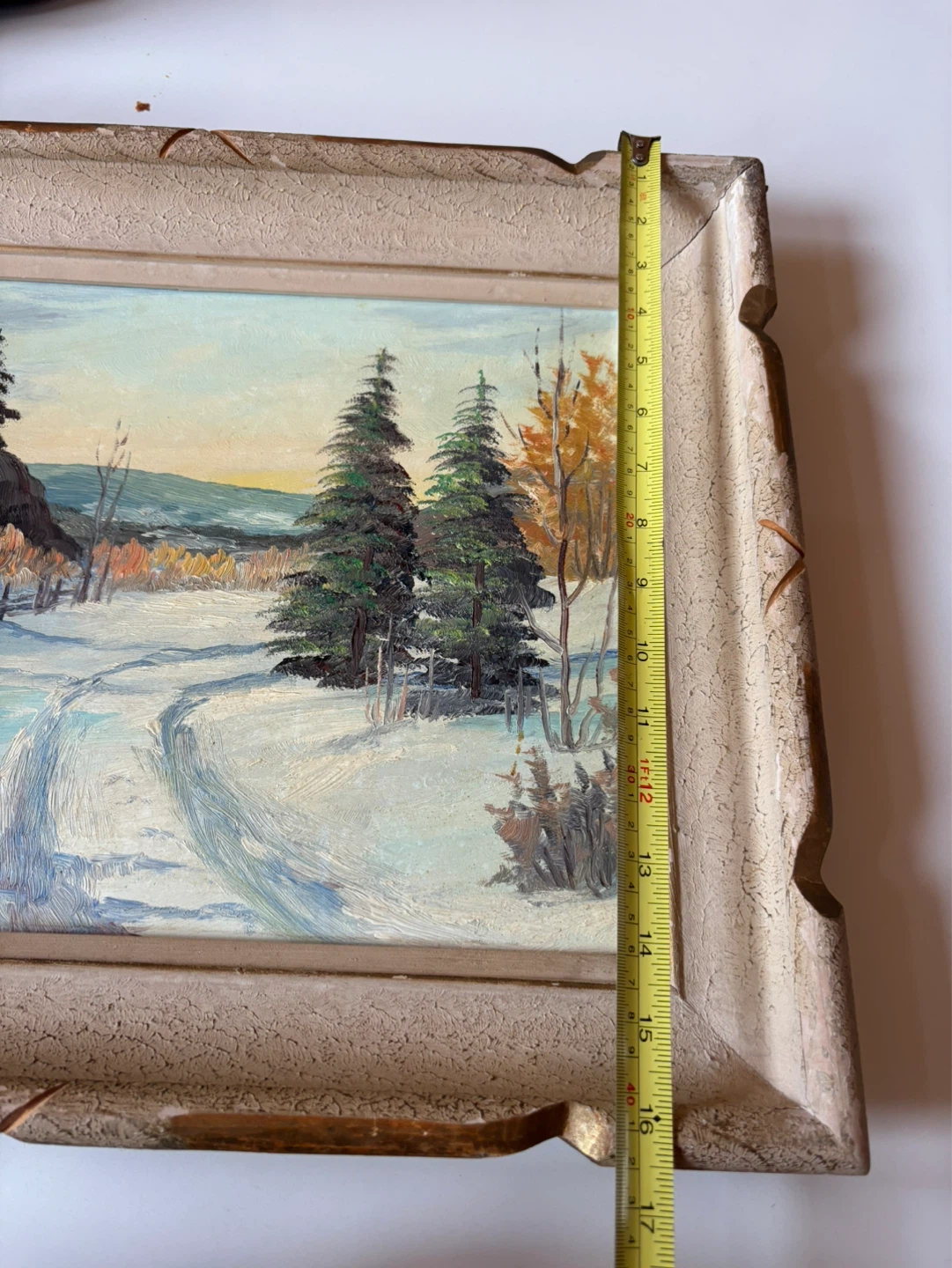 Framed Winter Landscape Painting by D. Leits - photo 3
