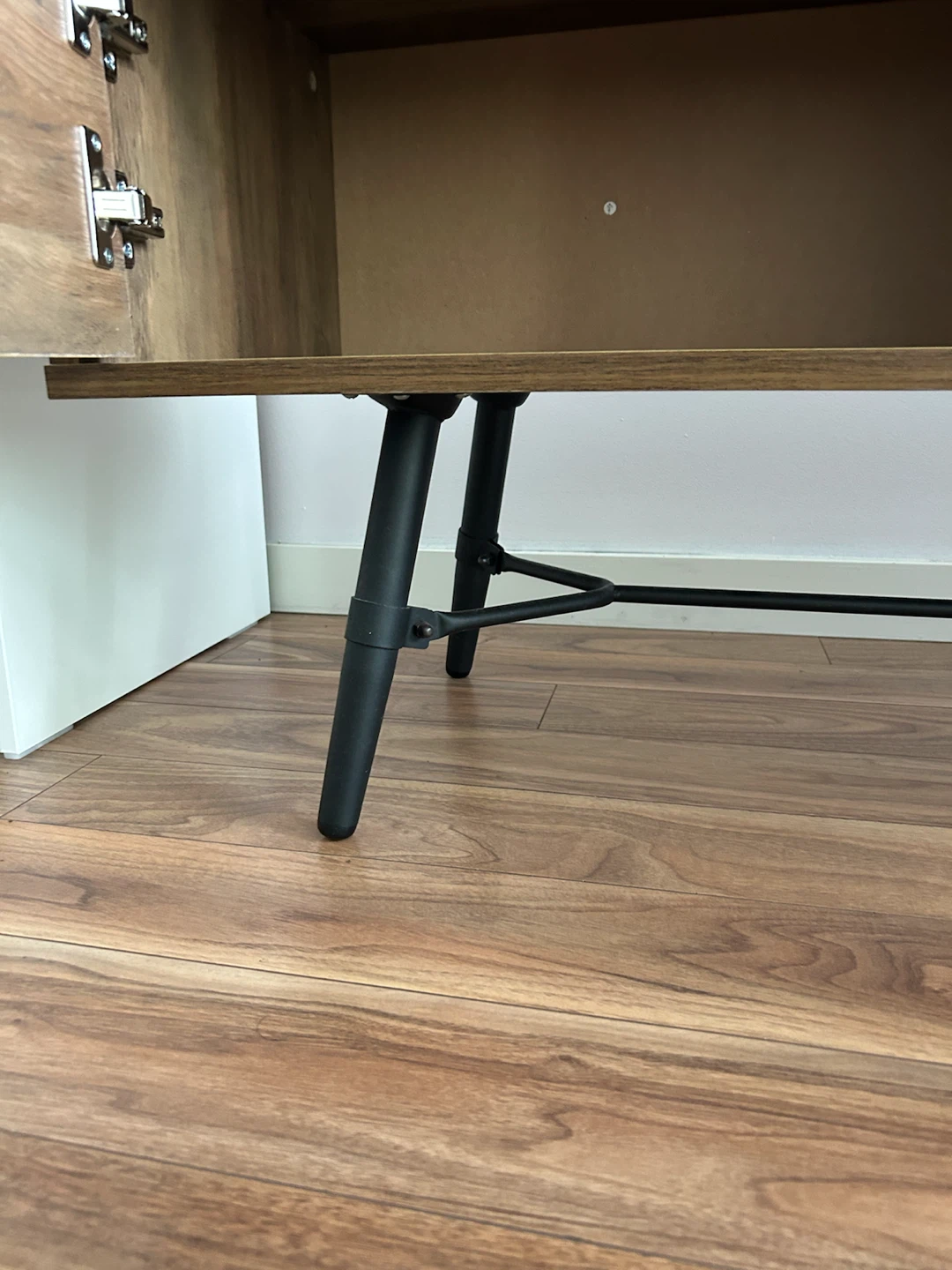 Wooden Media Console with Black Legs - photo 4