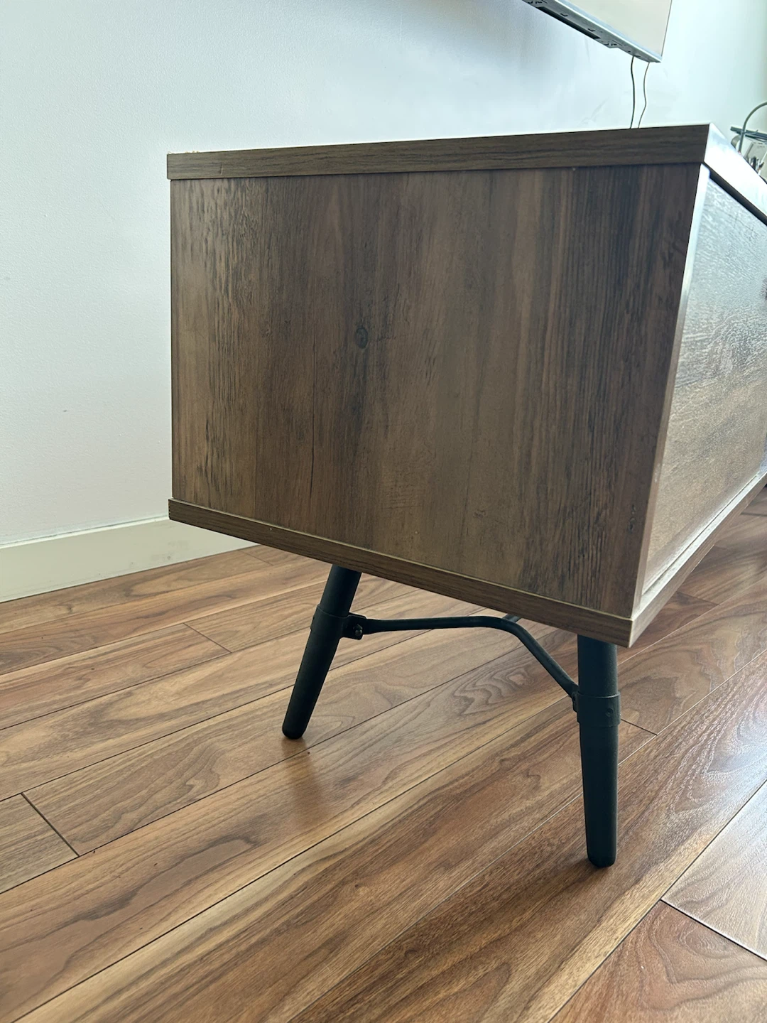 Wooden Media Console with Black Legs - photo 5