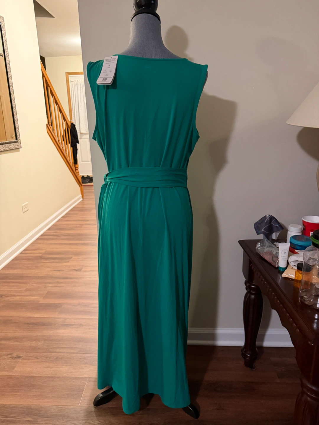 Tencel Green Sleeveless  Maxi Dress - photo 3