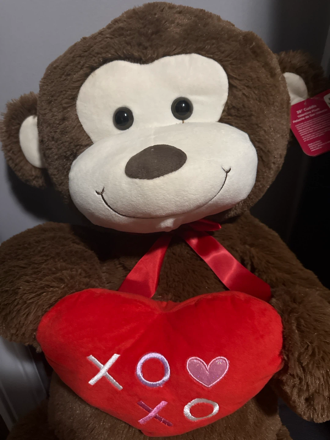 Baja Happy 39" Cuddle Valentine Plush Monkey - photo 3