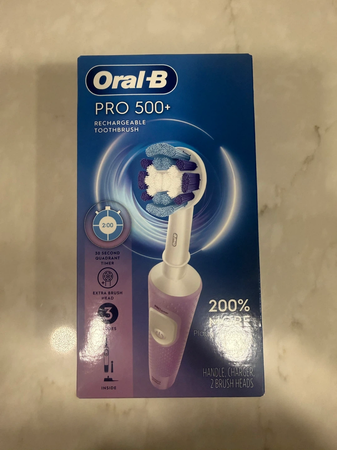 Oral-B Pro 500+ Rechargeable Toothbrush - Lilac
