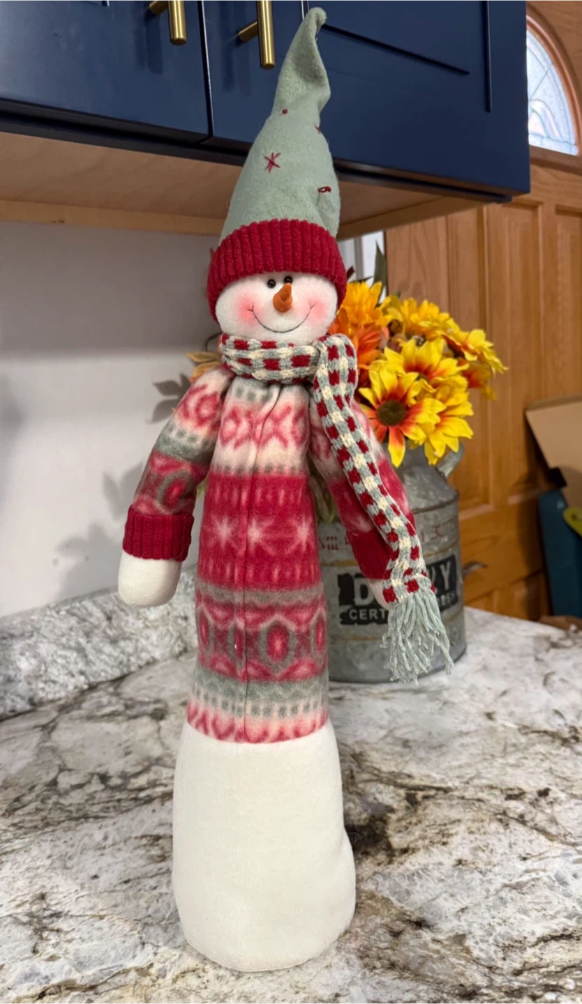Decorative Snowman Christmas Figure 23” inches H