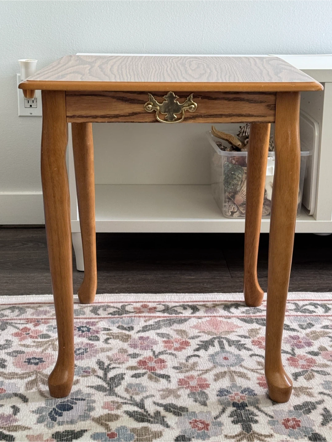 Wooden End Table with Drawer