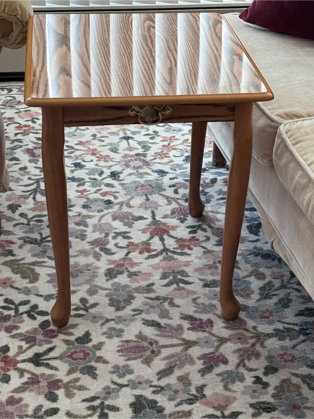 Wooden End Table with Drawer - photo 3