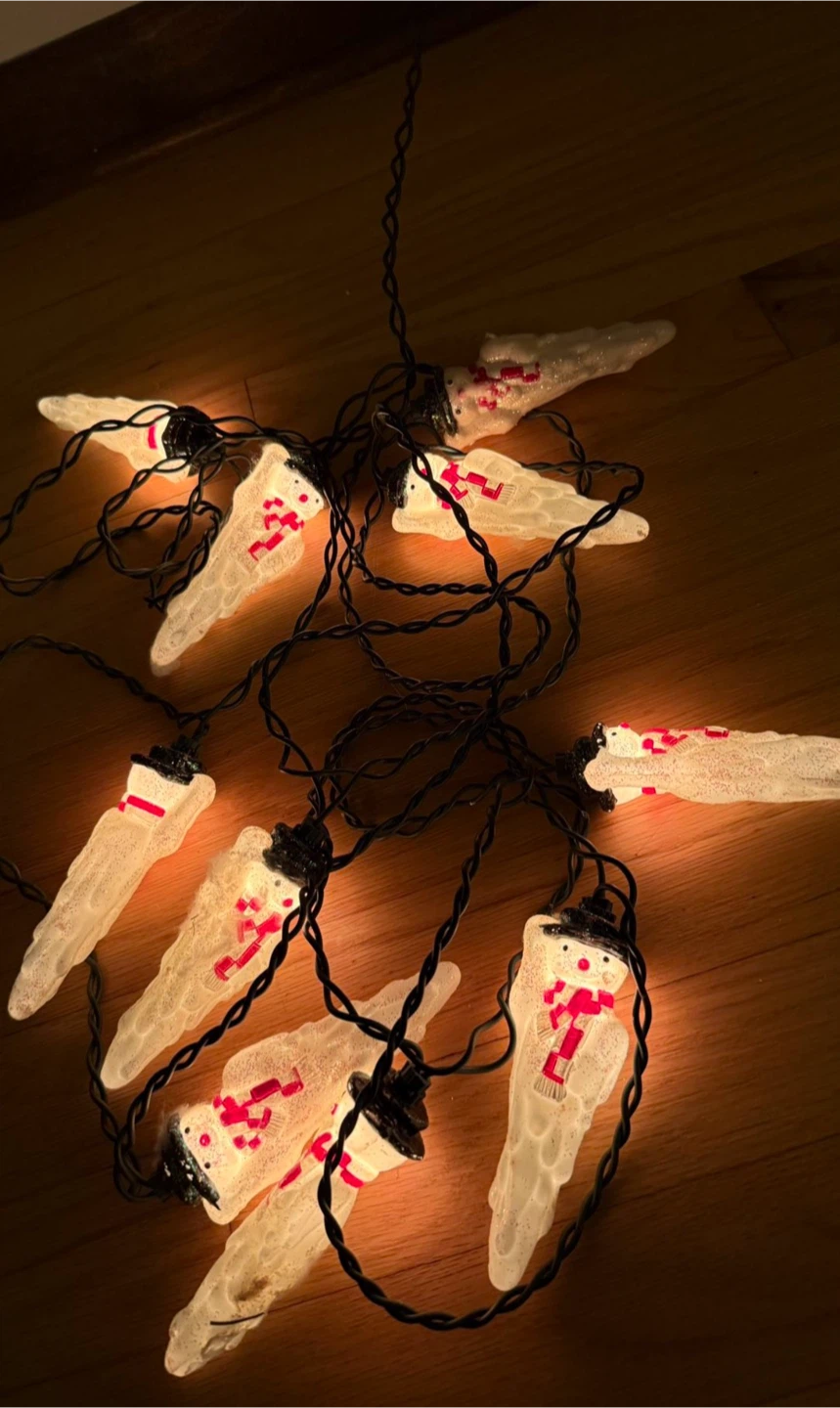Vintage Snowman Christmas Lights
