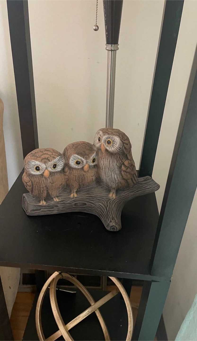 Ceramic Owl Family Figurine