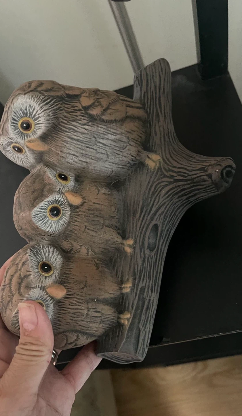 Ceramic Owl Family Figurine - photo 2