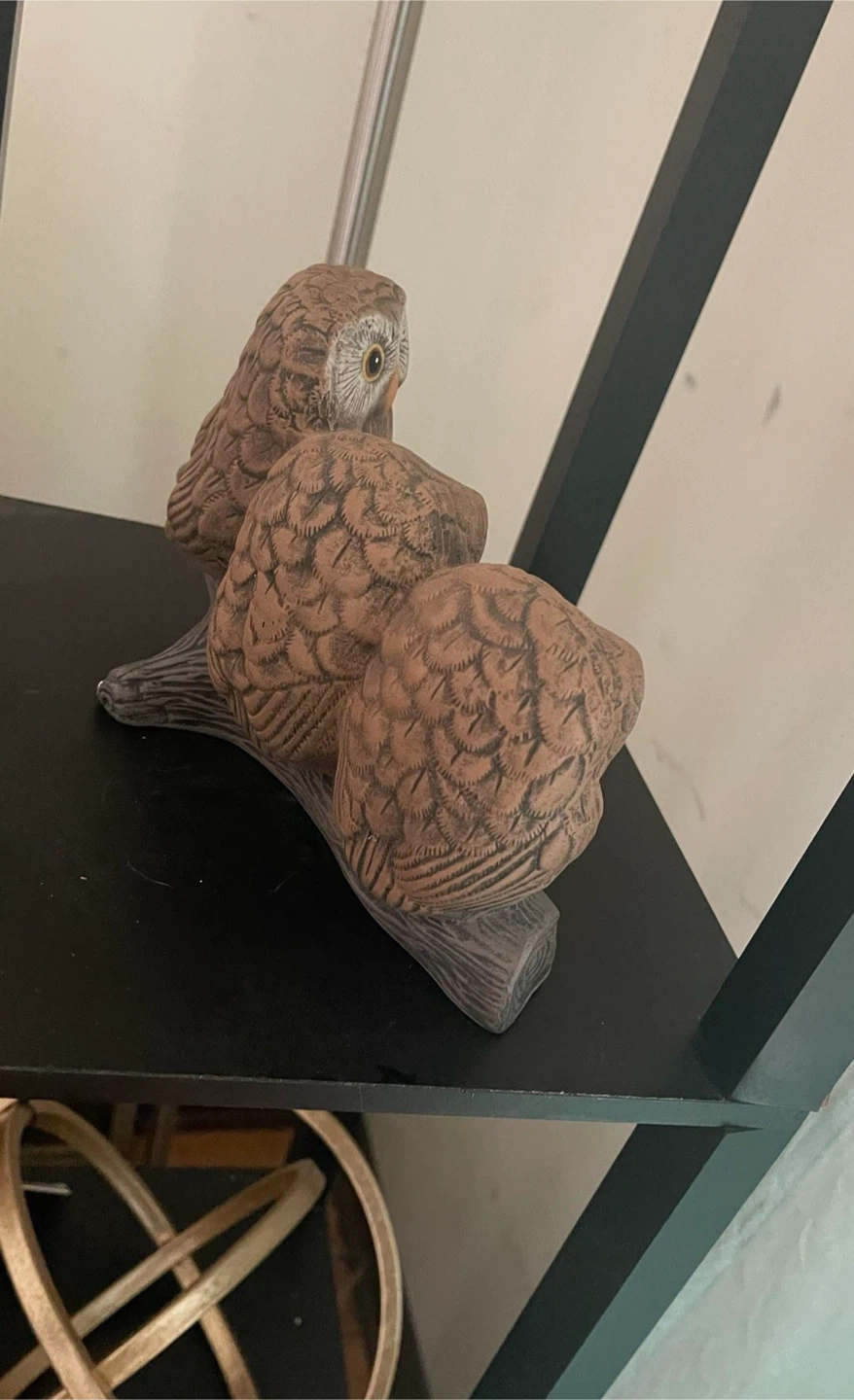 Ceramic Owl Family Figurine - photo 3