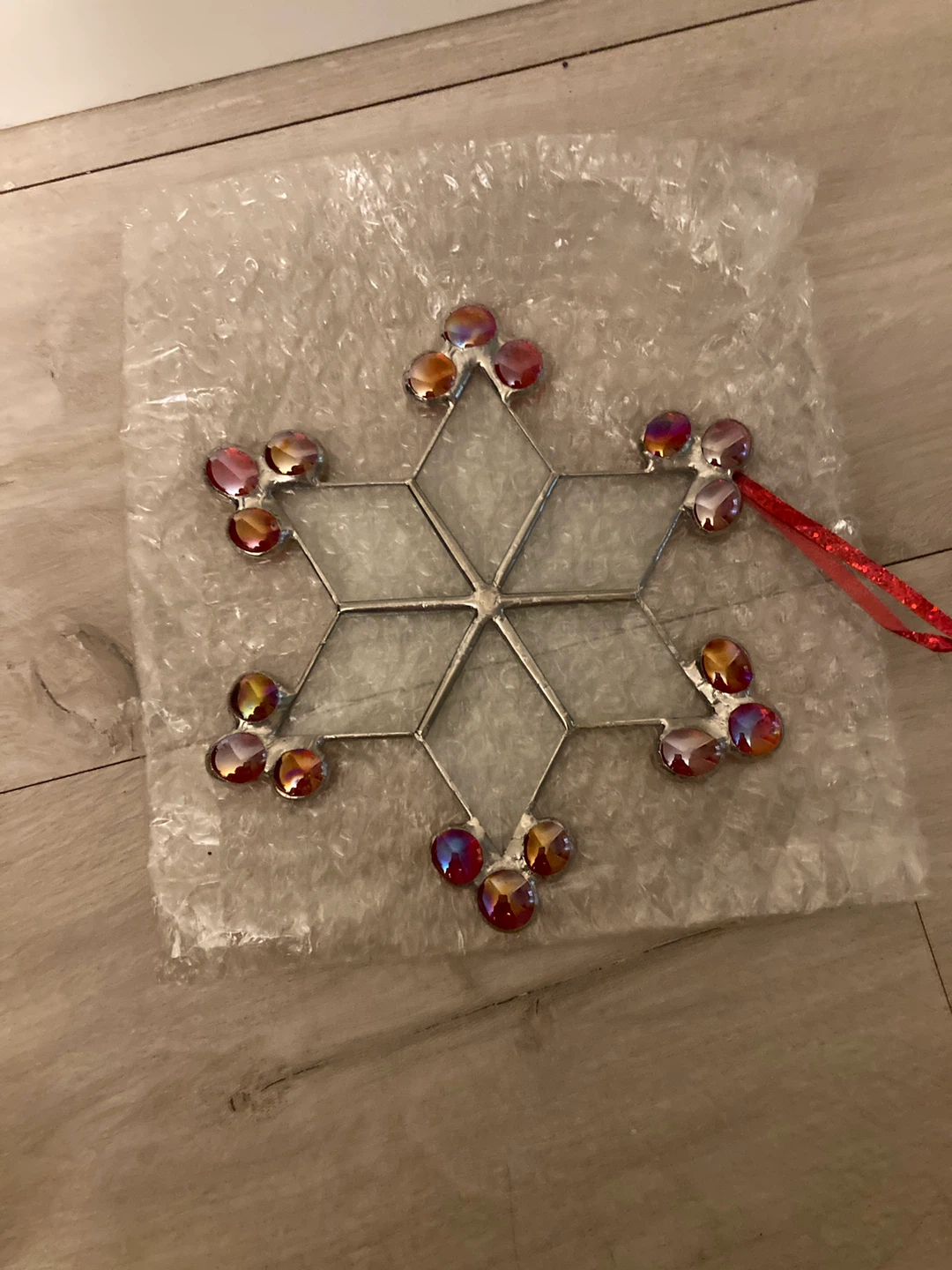 Glass Snowflake Ornament