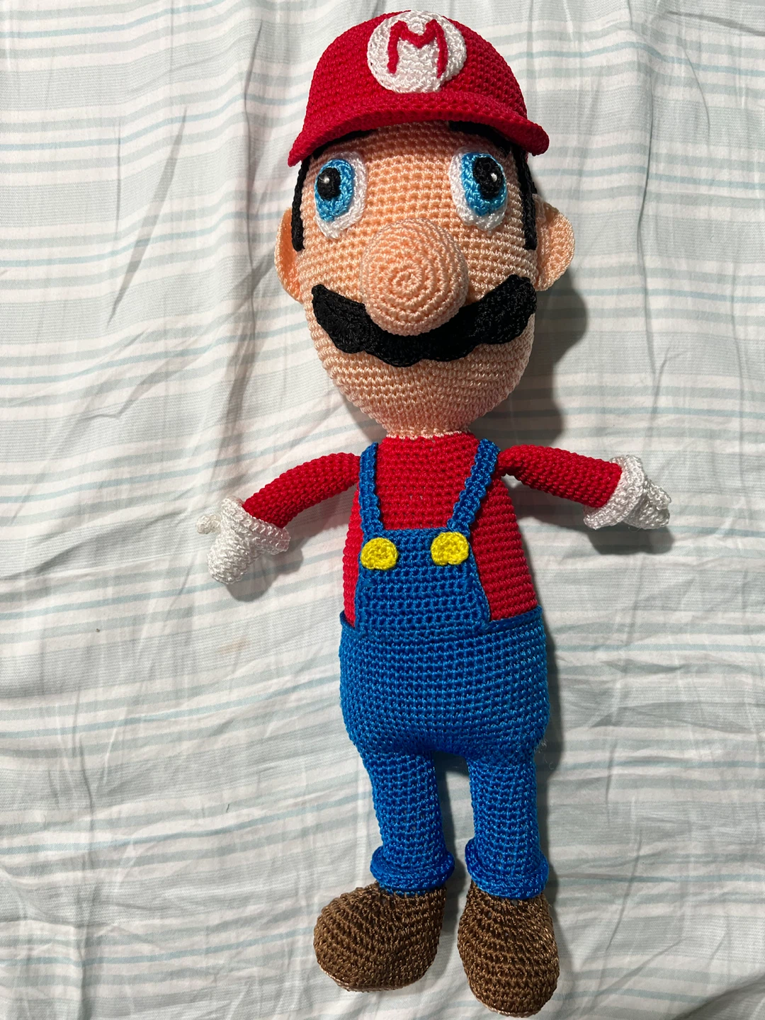 Handmade Crochet Mario Plush Toy 18” inches tall