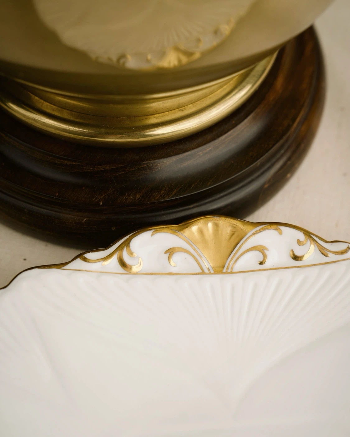 Shelley England Fine Bone China Serving Plate with Gold Trim - photo 5