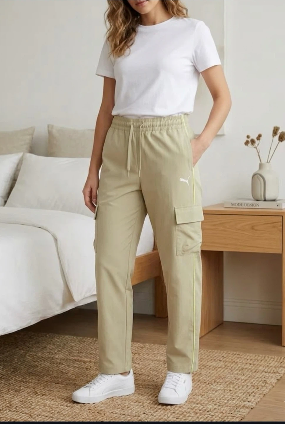 Puma Cargo Pants Olive Green Women's Size Small - photo 2
