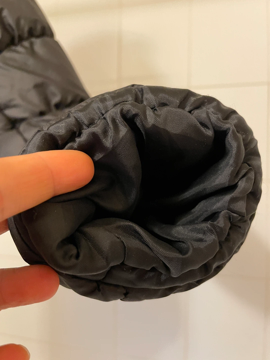 Black Puffer Jacket with Hood - photo 5
