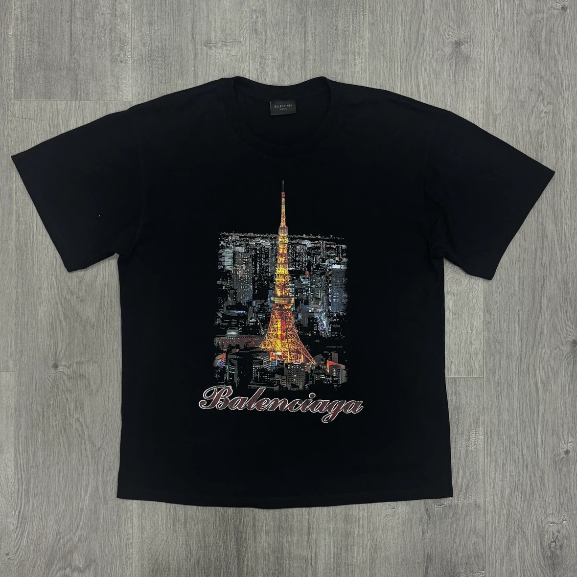 Unisex Black Tokyo Tower T-Shirt