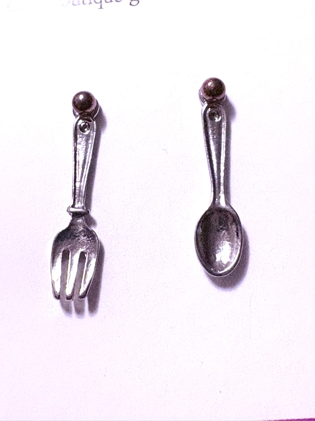 Spoon & Fork Earrings, whimsical jewelry