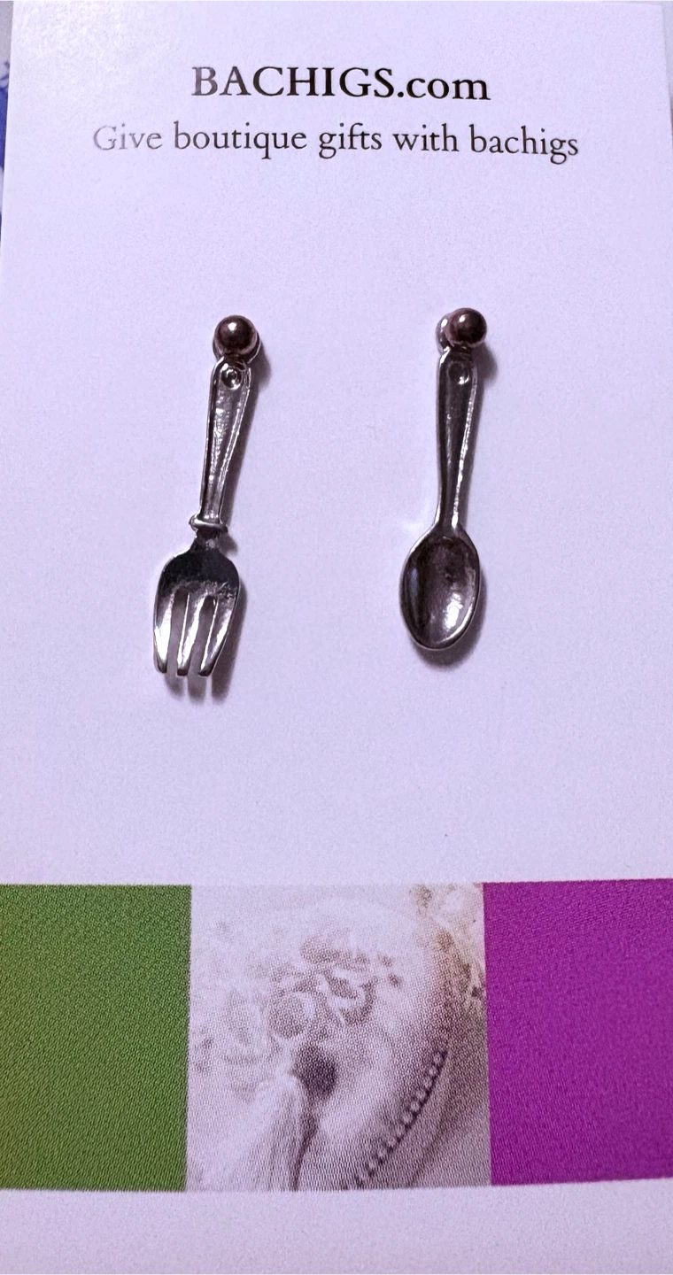 Spoon & Fork Earrings, whimsical jewelry - photo 2