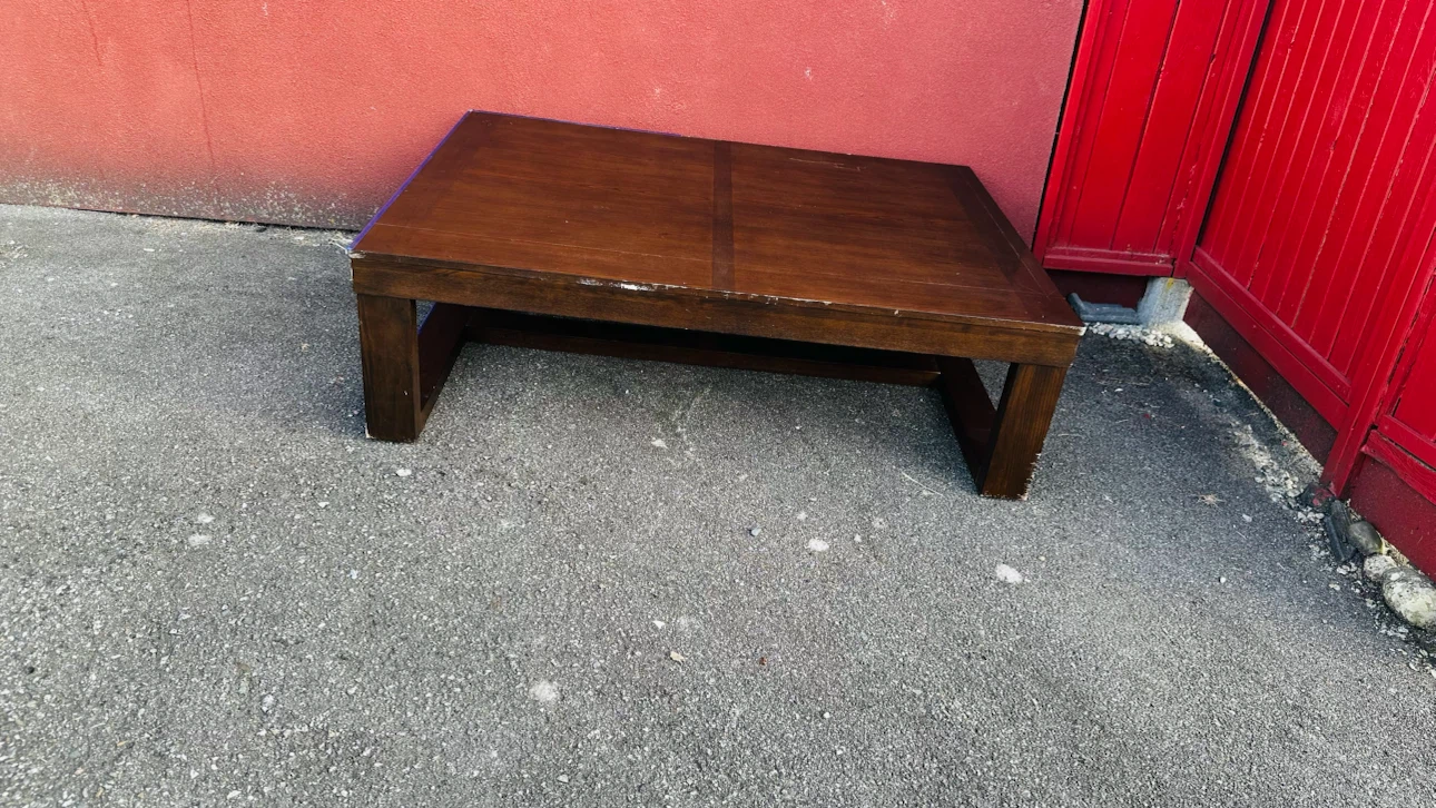 2 Brown Wooden Coffee Table