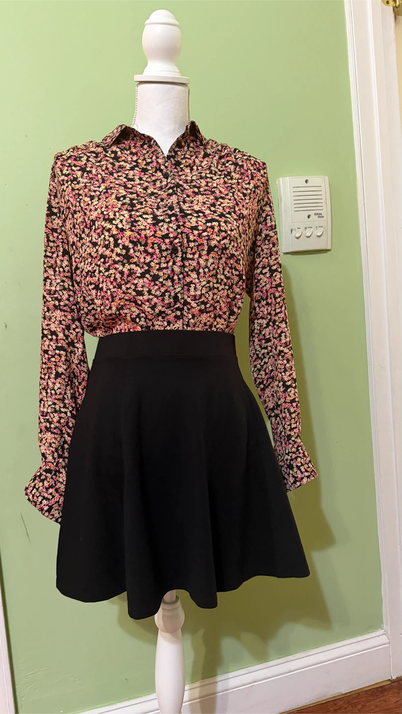 H&M Floral Print Button-Up Shirt