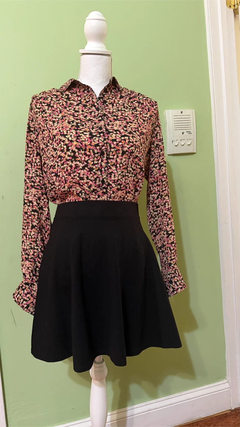 H&M Floral Print Button-Up Shirt - photo 3