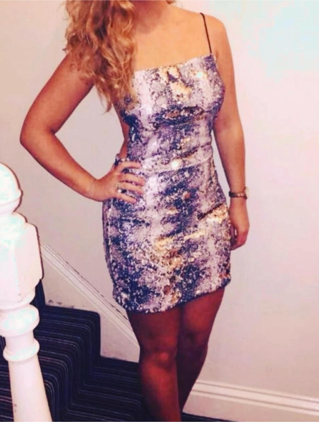 TOPSHOP Sequin Bodycon Dress