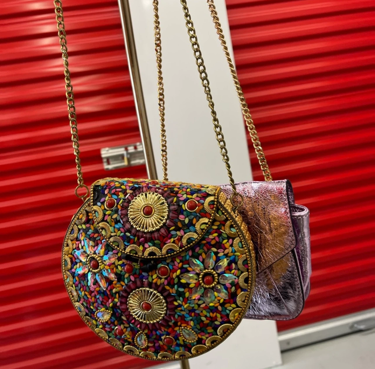 2 Gold Chain Purses