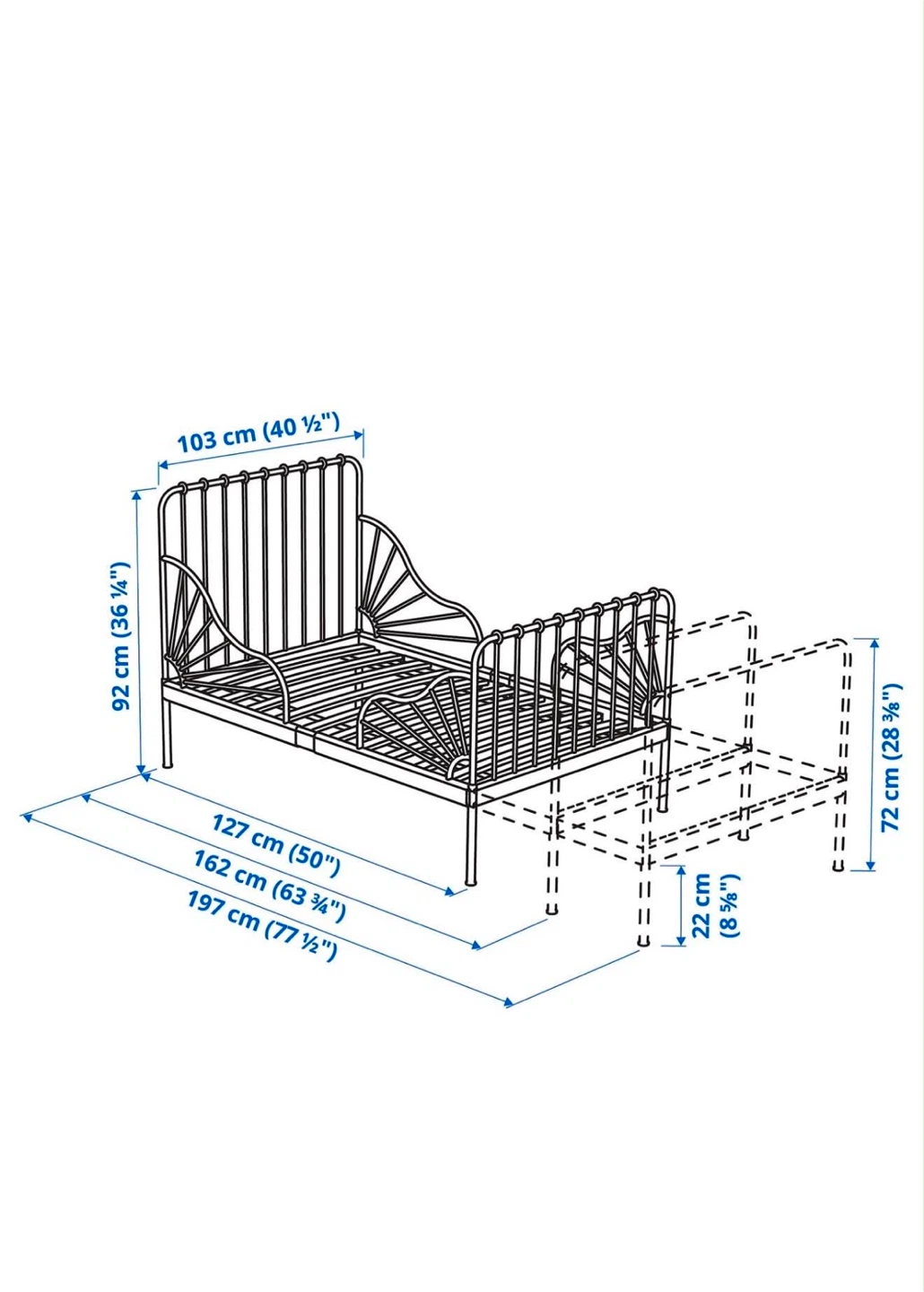 IKEA MINNEN Extendable Bed Frame - photo 3