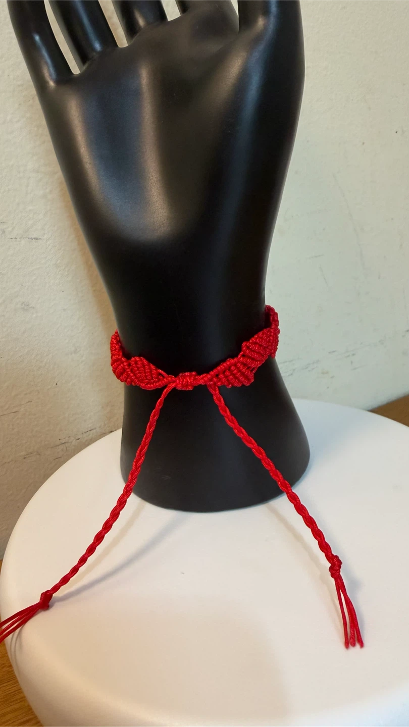 Handmade Macrame Friendship Bracelets (Red) - photo 3