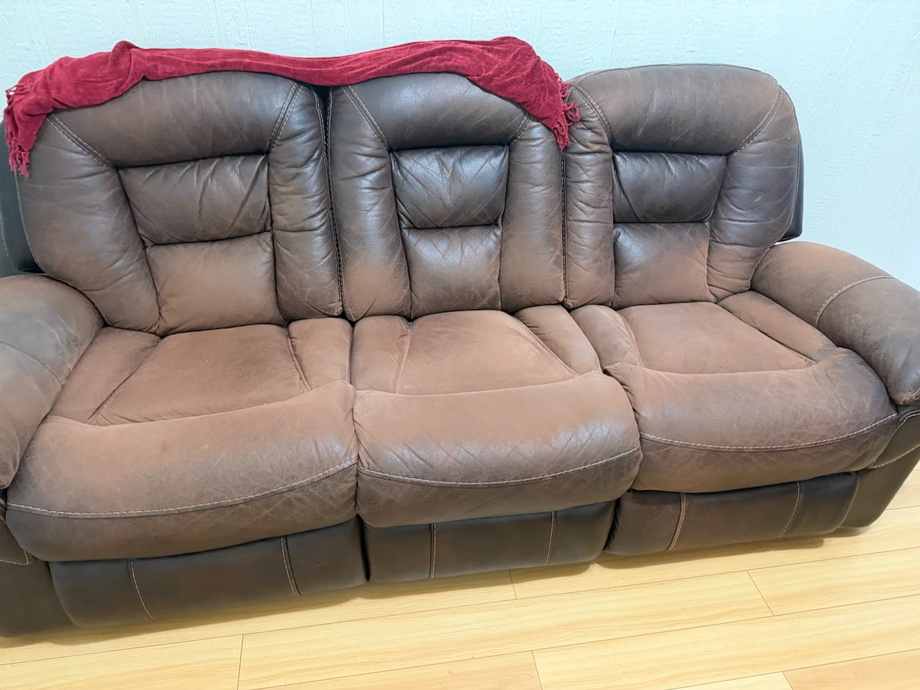 Brown Leather recliner Sofa