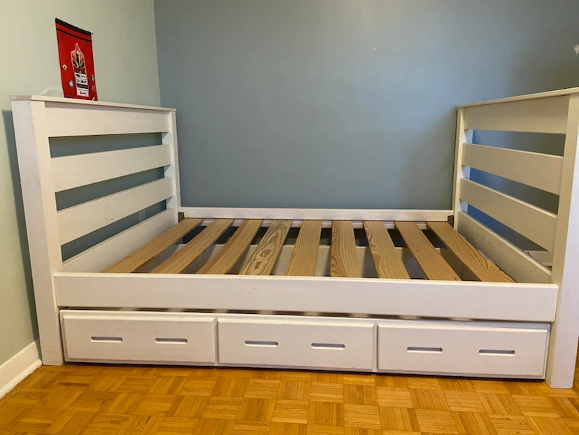 White Bunk Bed with under bed storage and stair drawers - photo 3