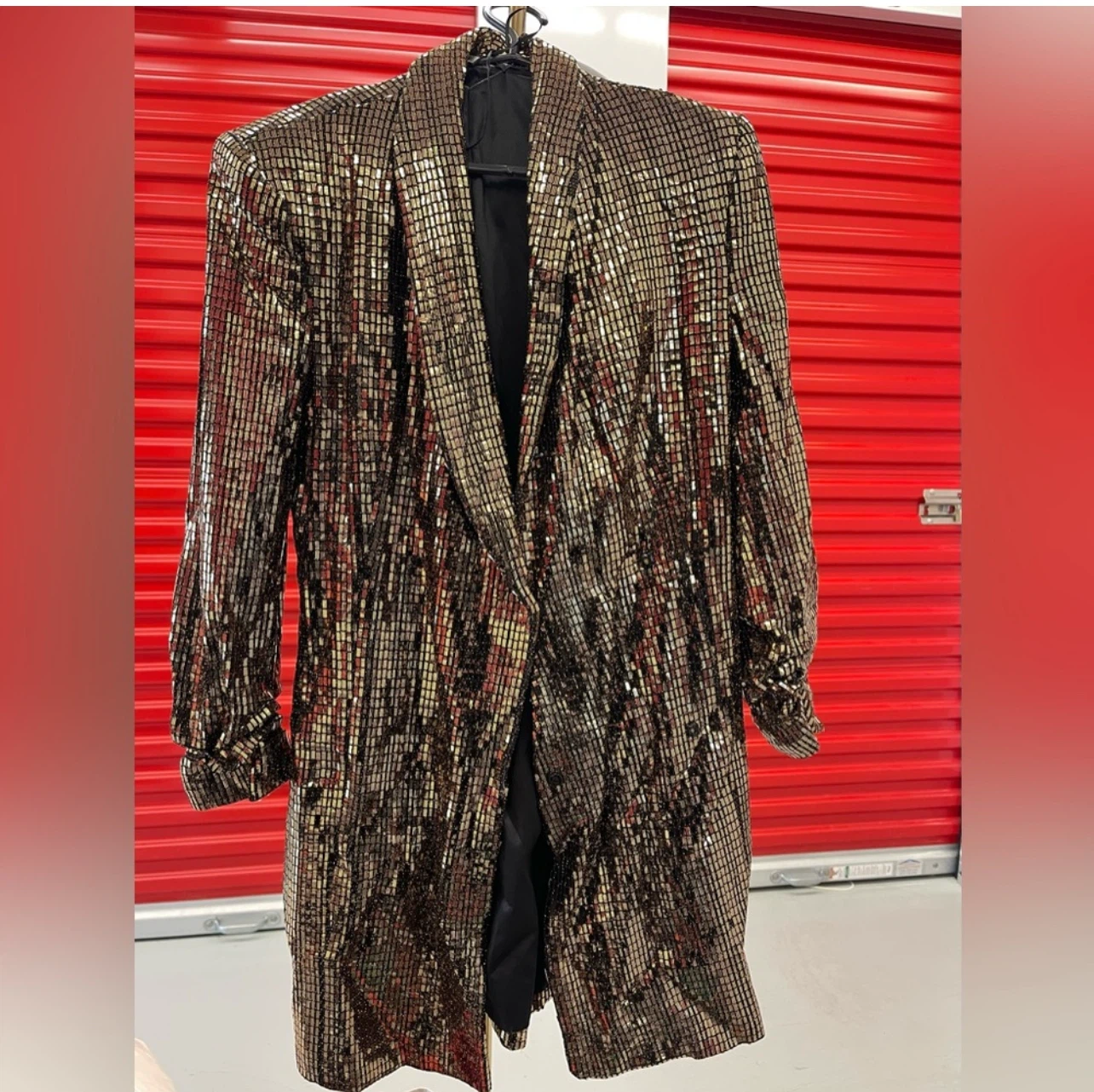 ZARA Gold Sequin Blazer Dress
