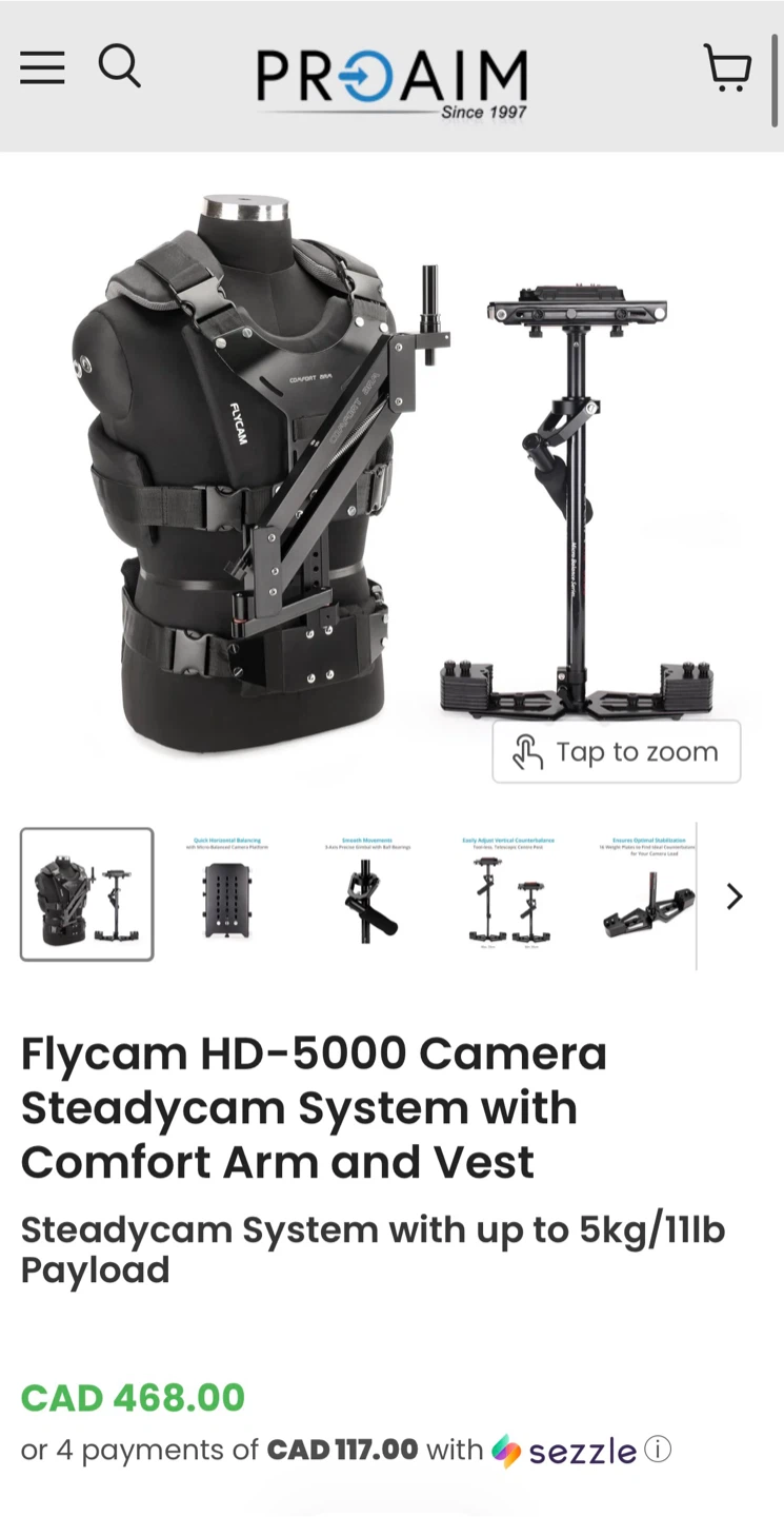 Flycam Camera Stabilizer System with Carrying Bag - photo 3
