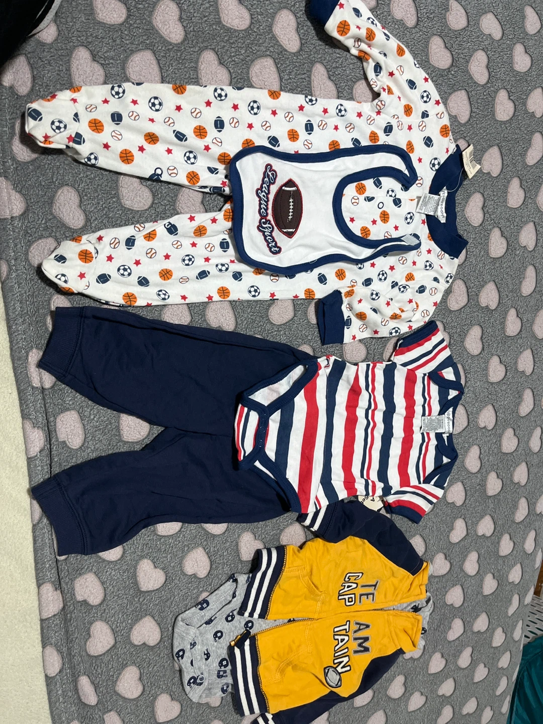 Baby Boy Sports Theme Outfit Set