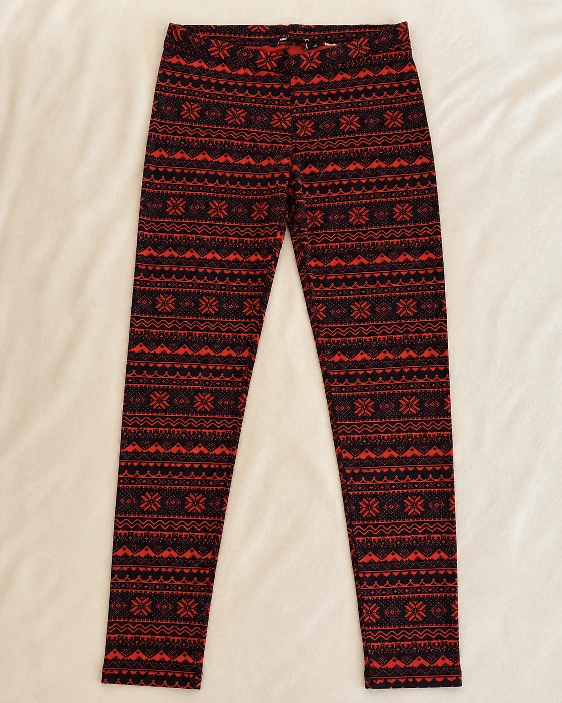 Red & Black Pattern Leggings - photo 3