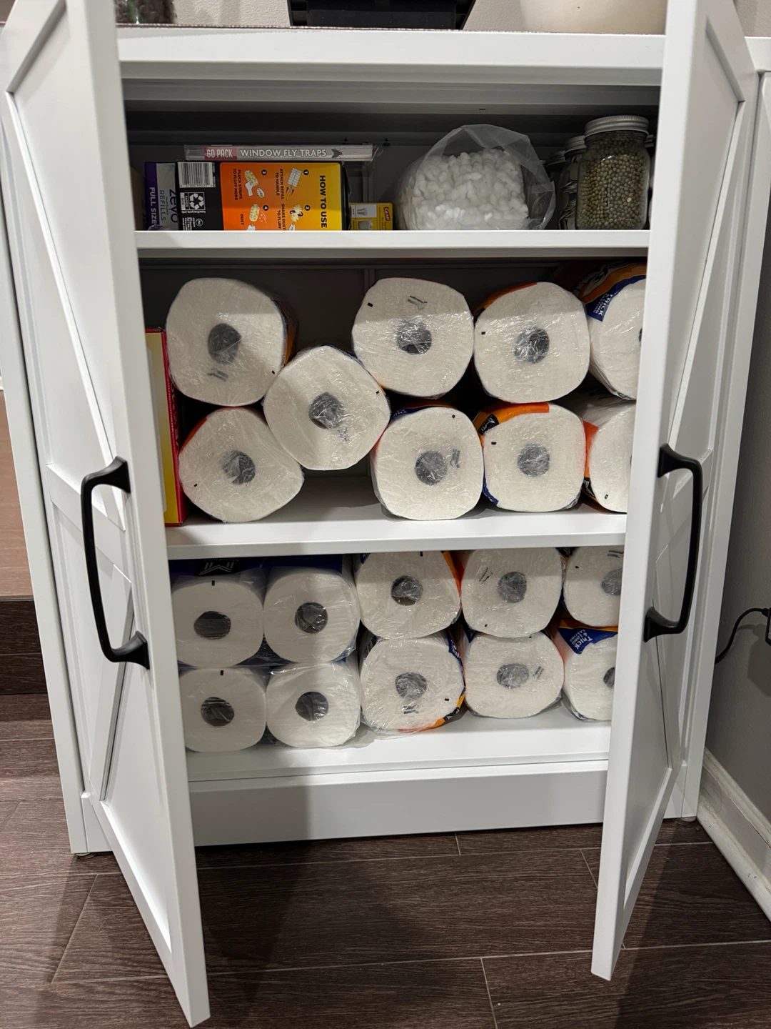 White Barn Door Storage Cabinet - photo 3