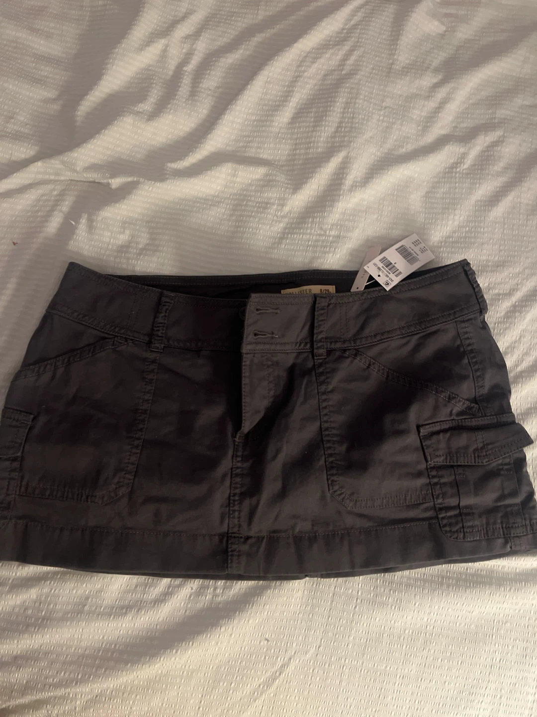 Hollister Grey Cargo Mini Skirt Size 8/29 new with tags