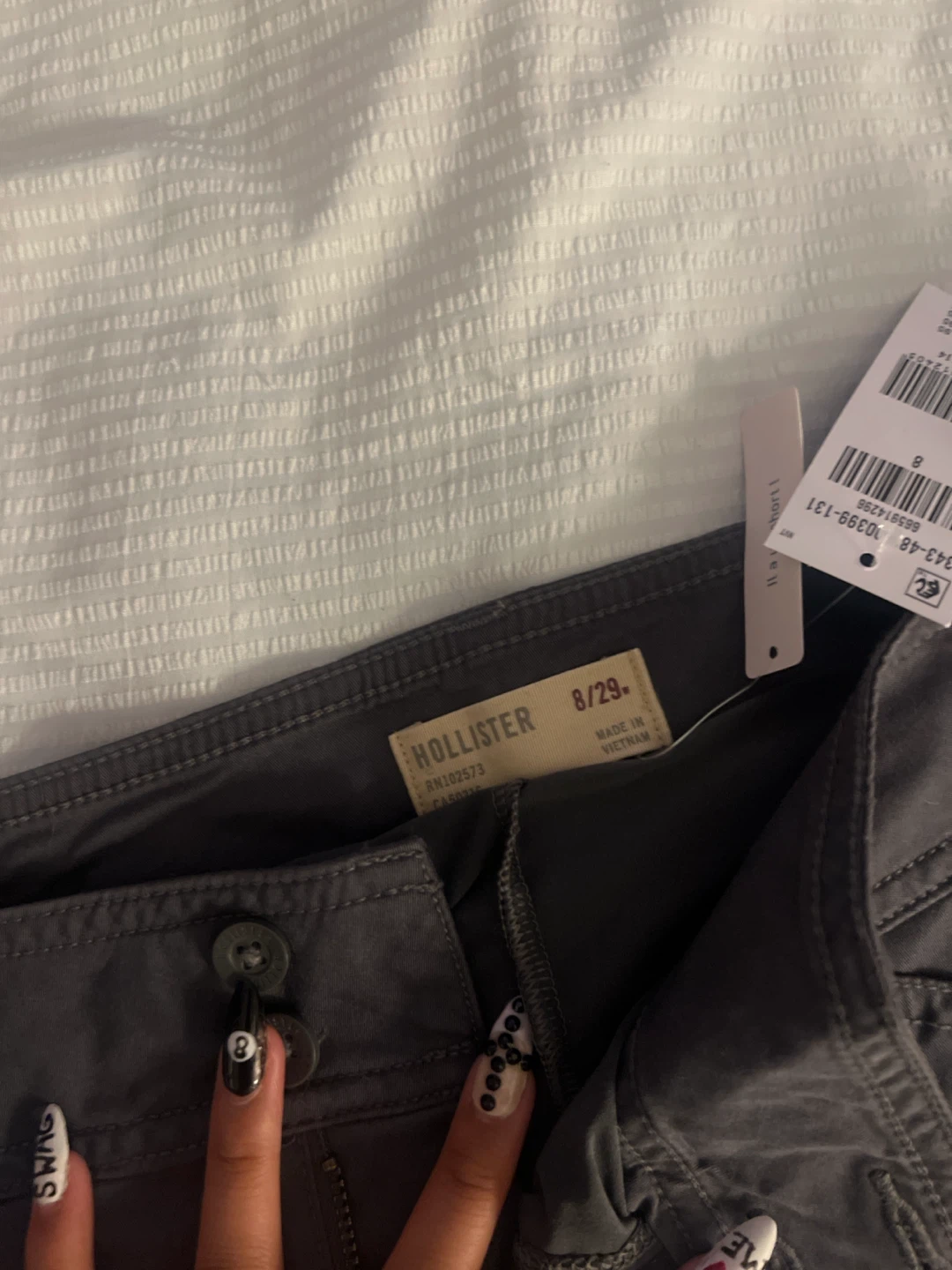 Hollister Grey Cargo Mini Skirt Size 8/29 new with tags - photo 2