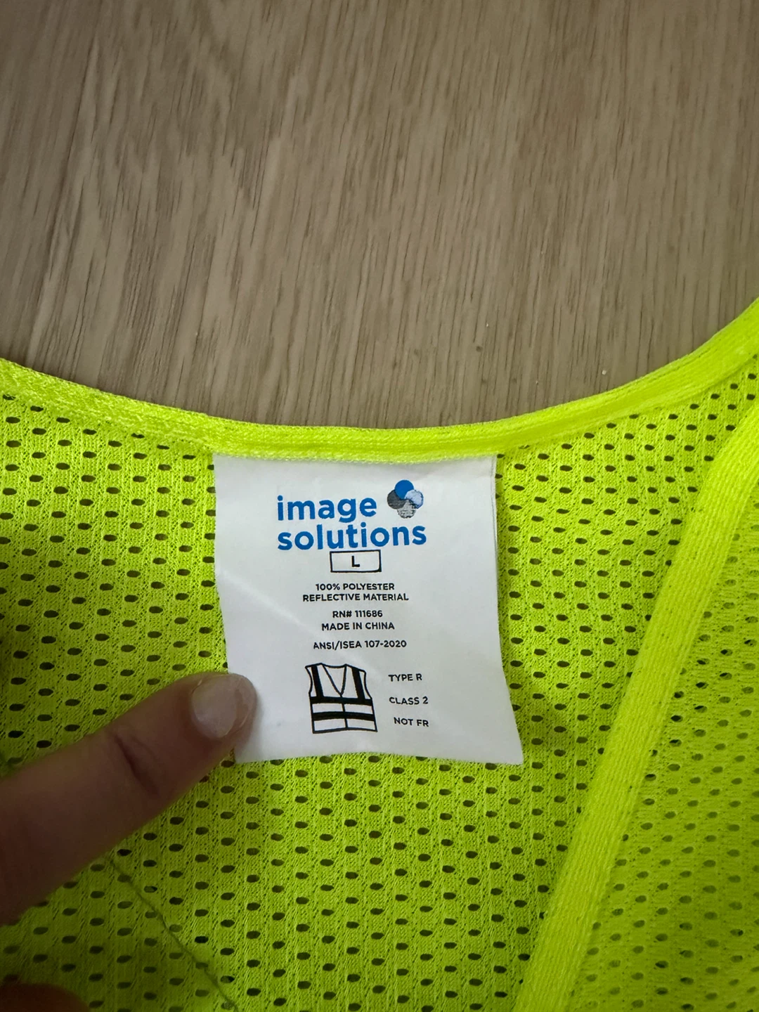 Reflective High-Visibility Safety Vest - Large - photo 2