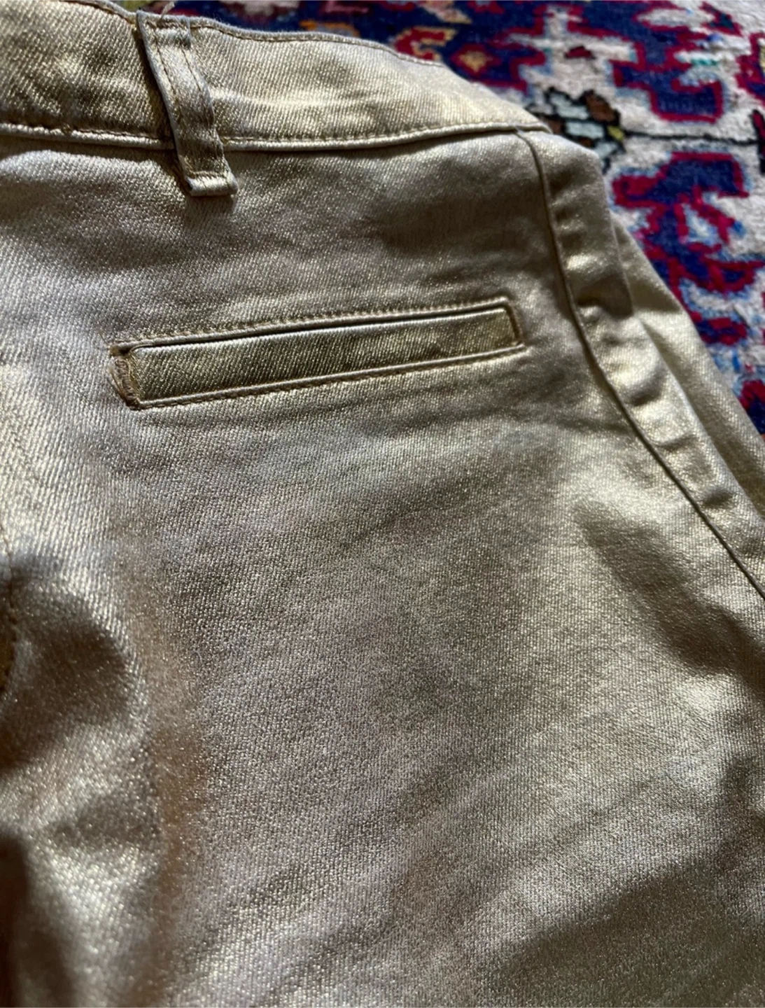 ZARA Gold Metallic Pants - photo 5