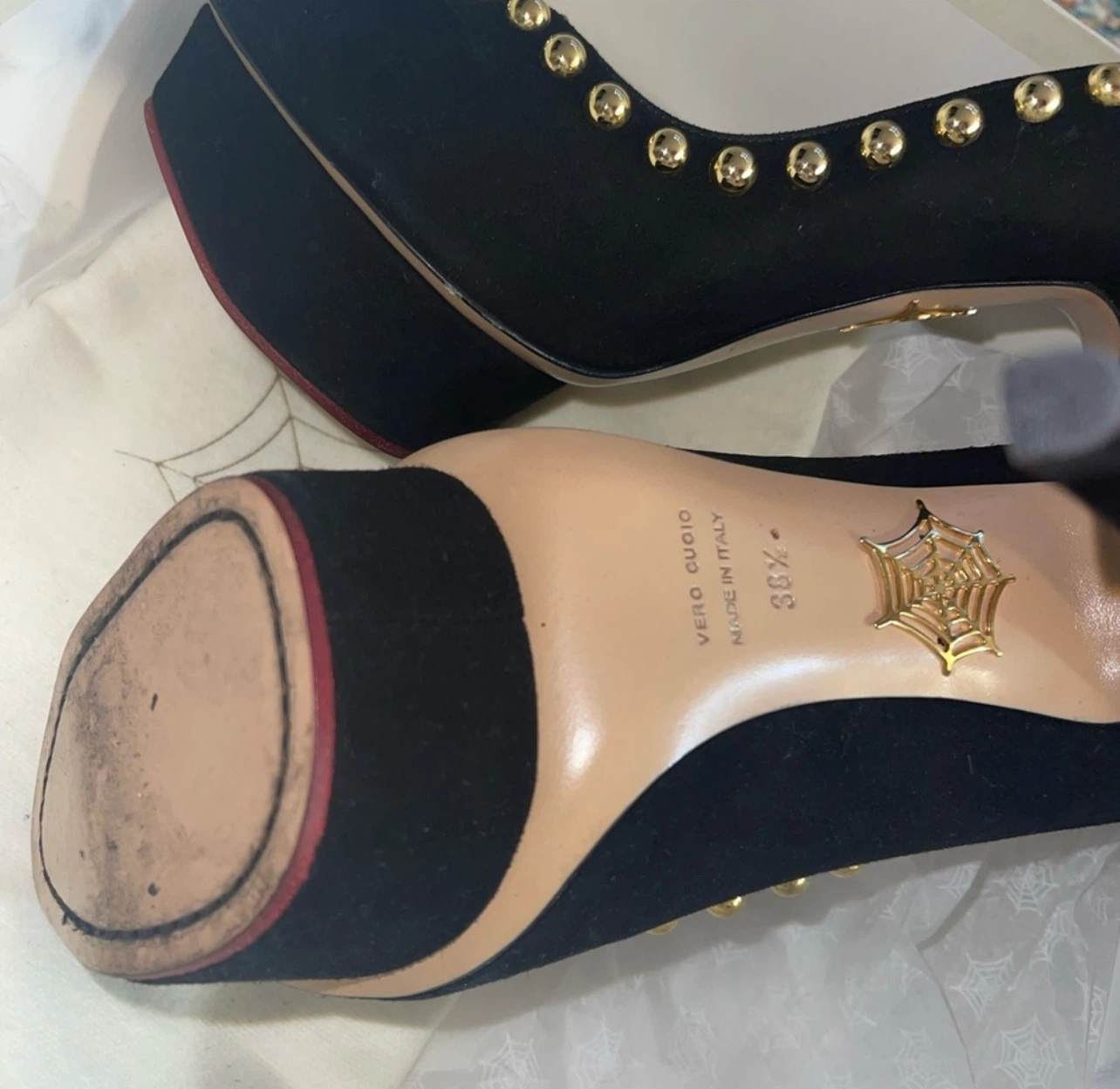 Charlotte Olympia Peep-Toe Heel’s + Bandage Dress - photo 5