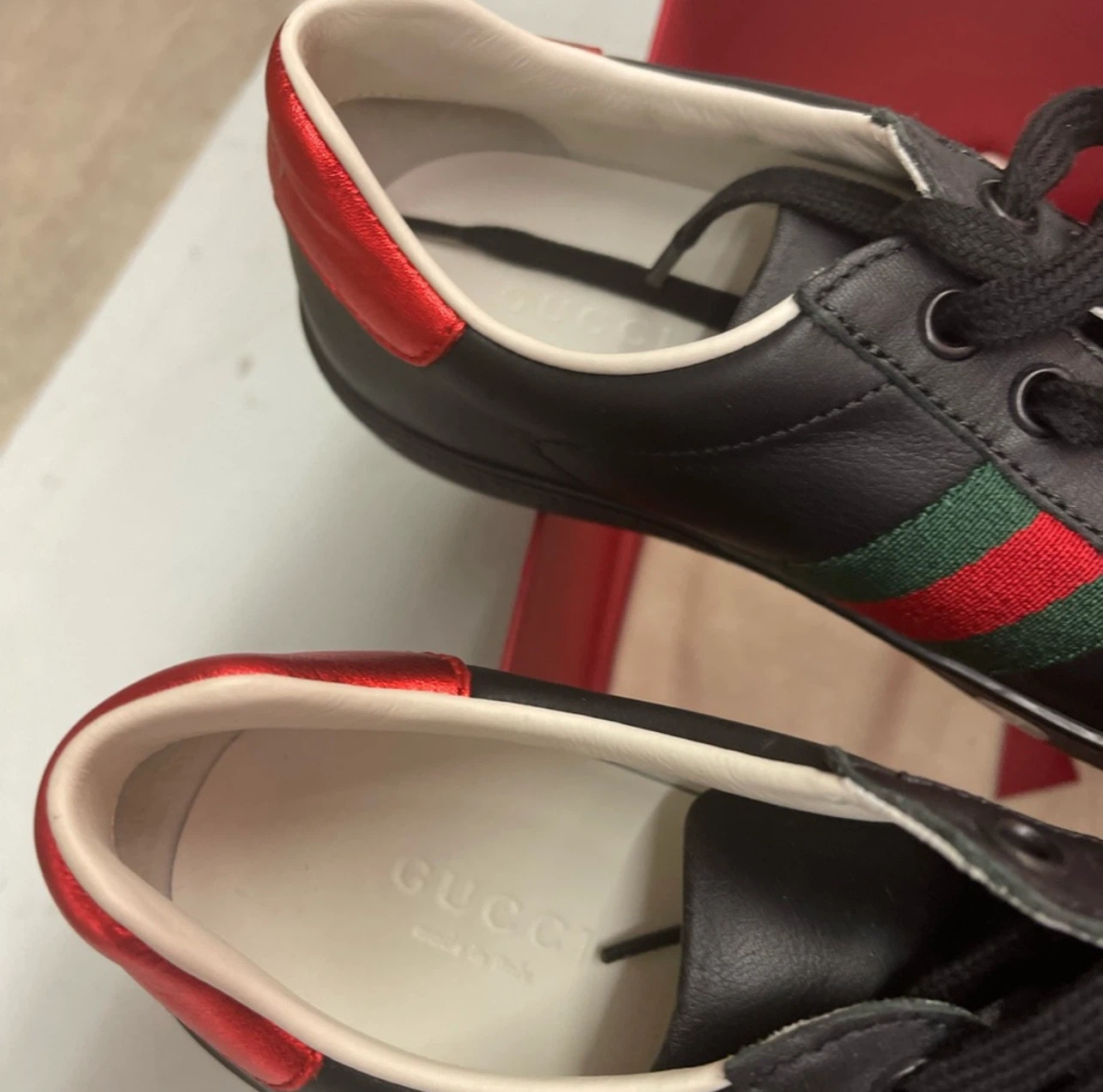 Kid’s Gucci Black Ace Sneakers - Size 33 - photo 2