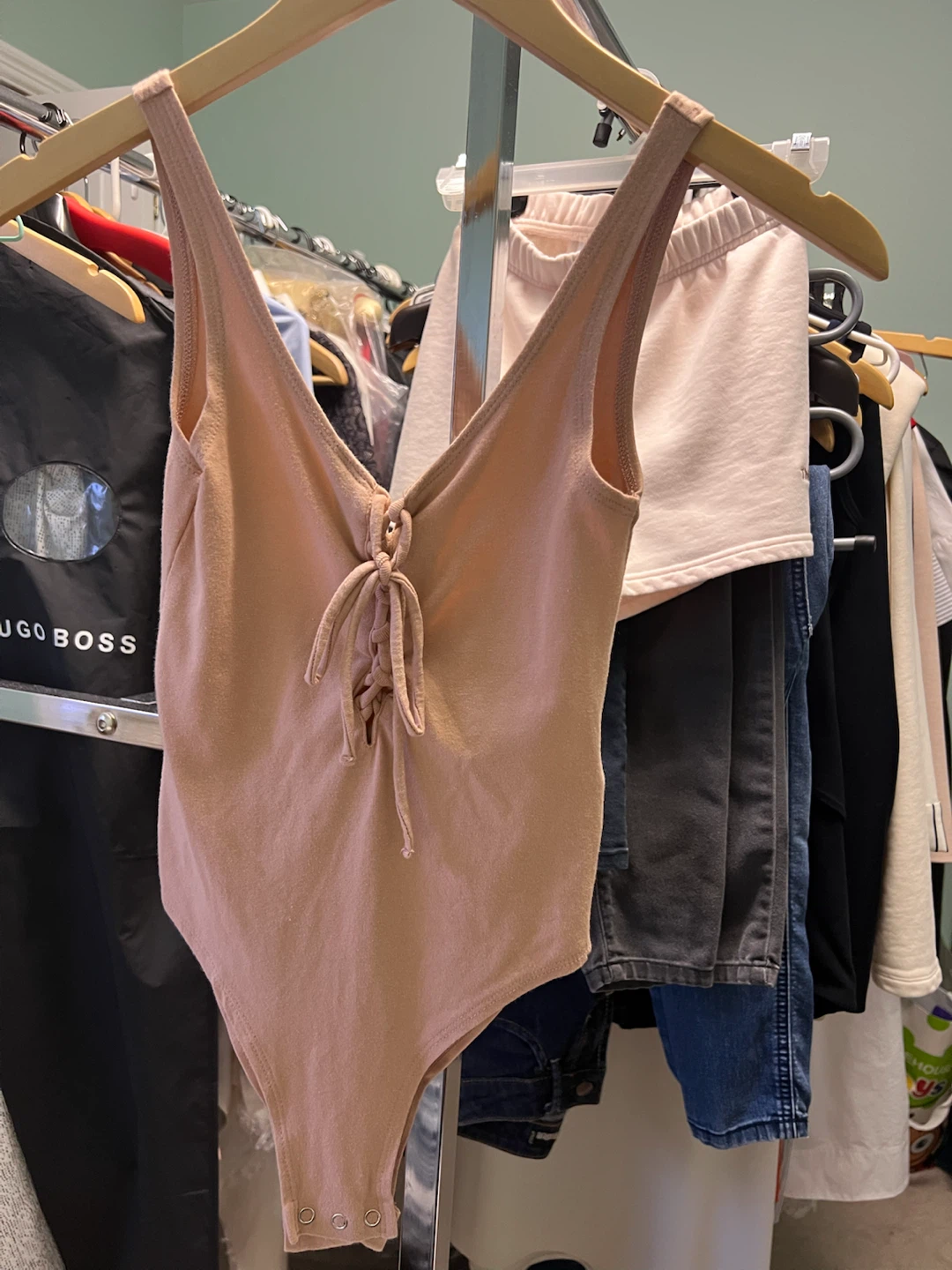 Topshop Petite Bodysuit - Peach