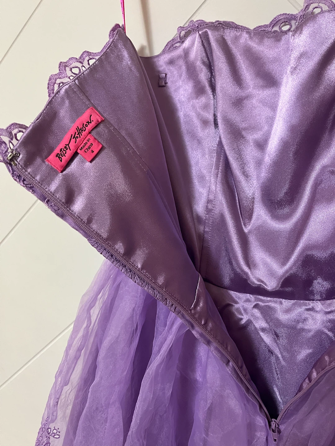 Betsy & Johnson Purple Strapless Dress - Size 4 - photo 5