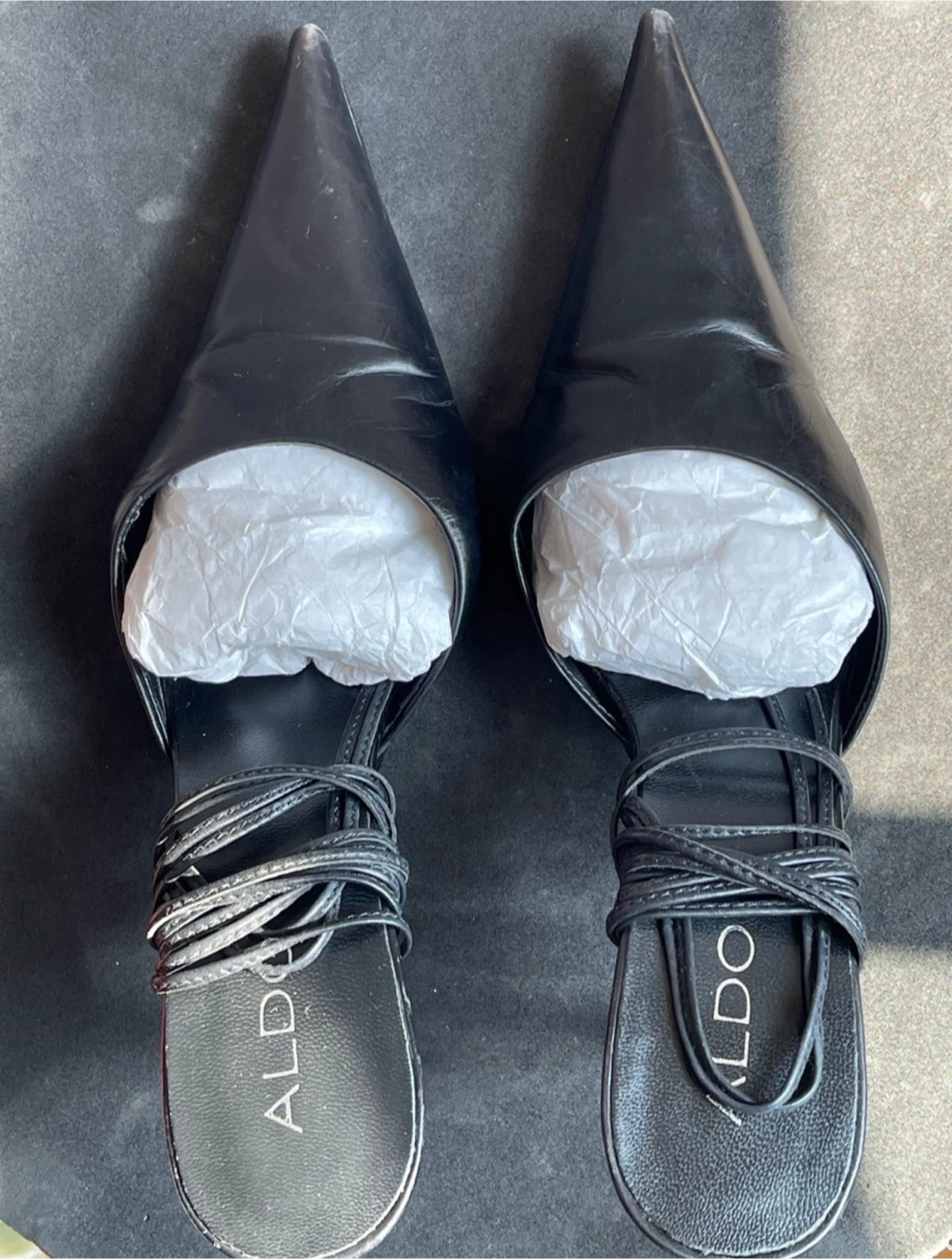 ALDO Vintage Black Pointed Toe Heeled Mules - photo 4