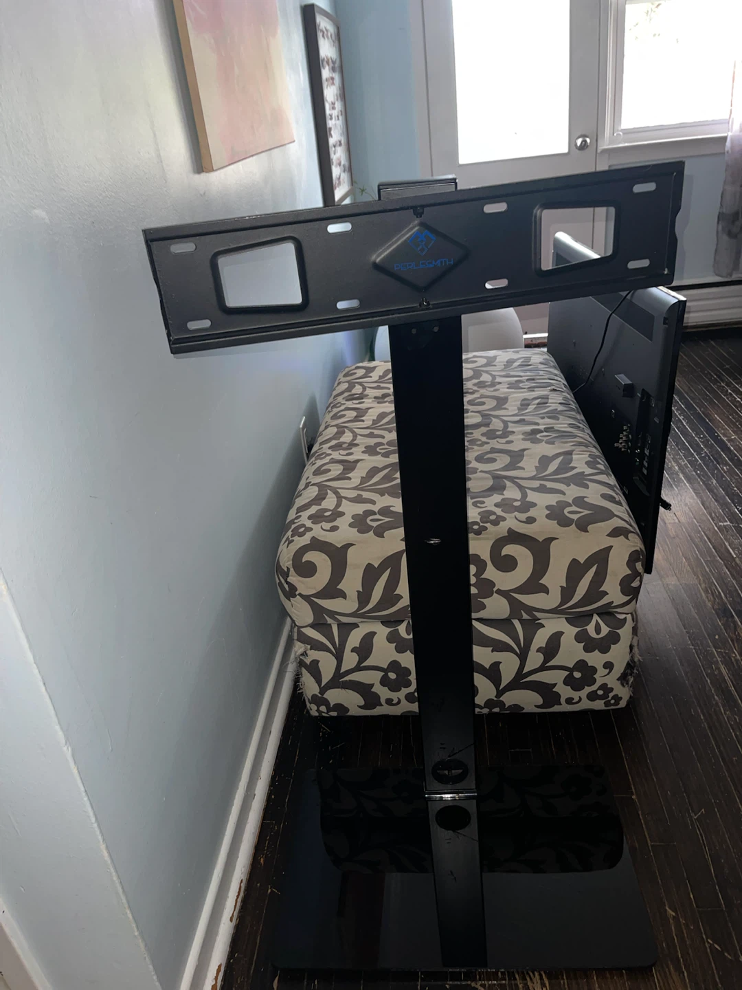 Black Metal TV Stand