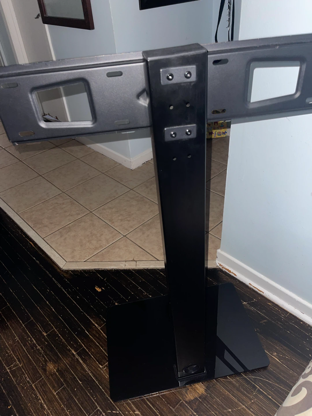 Black Metal TV Stand - photo 2