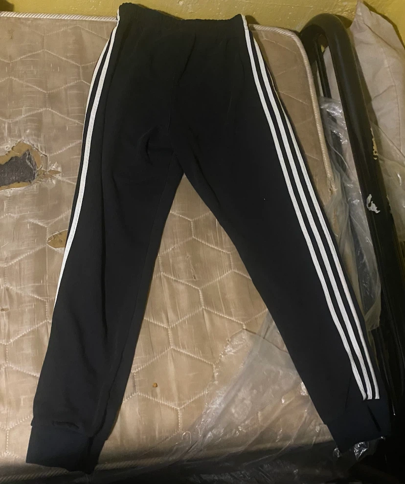 Adidas Joggers Sweatpants - Black with White Stripes - photo 2