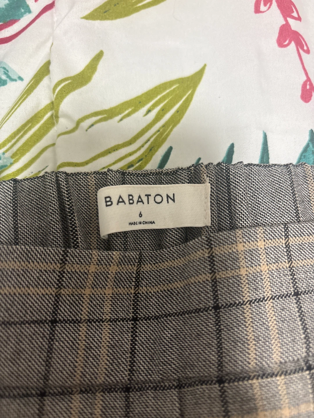 Babaton Plaid Trousers Size 6 - photo 2
