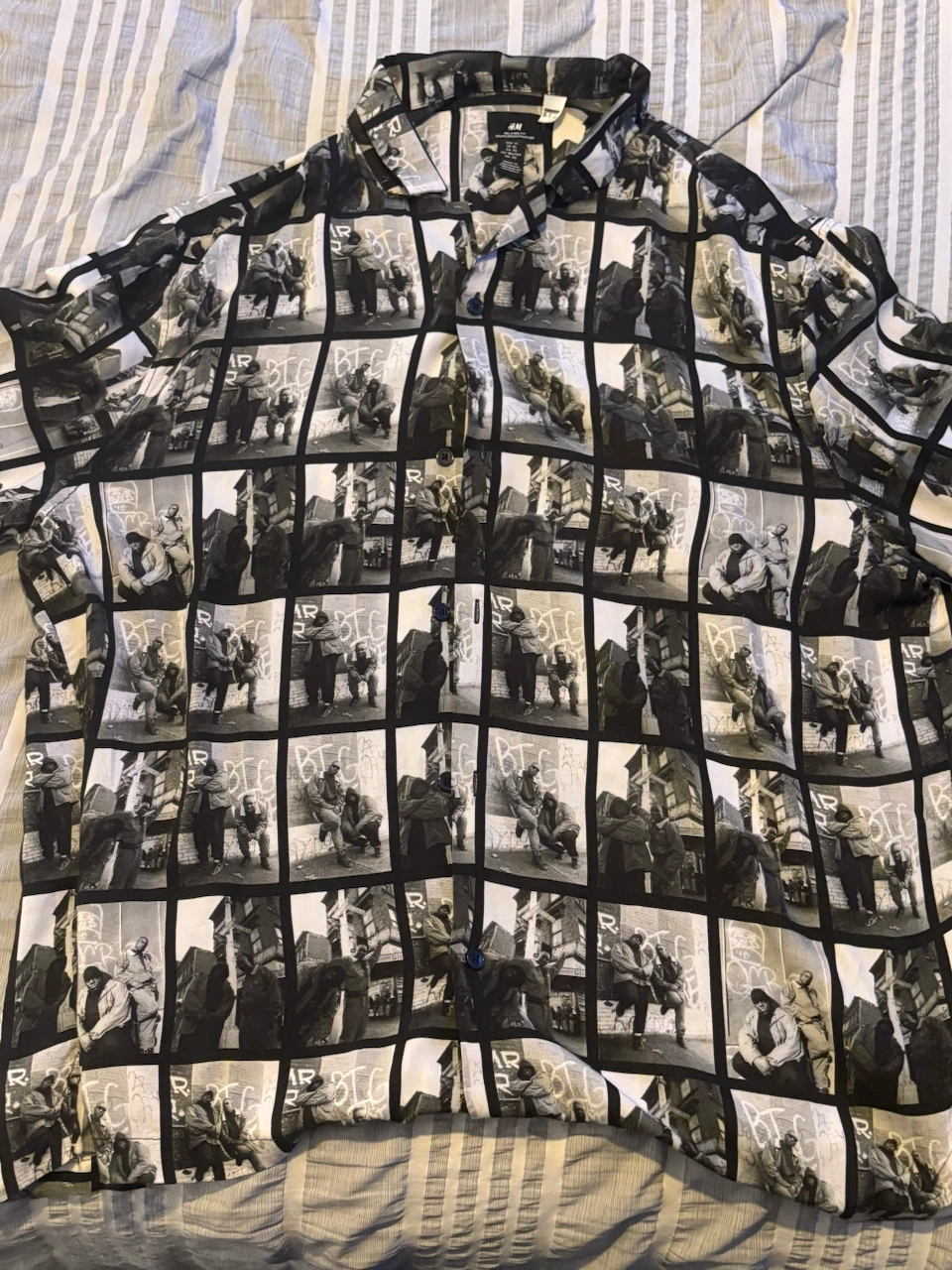 H&M Graphic Print Button-Up Shirt